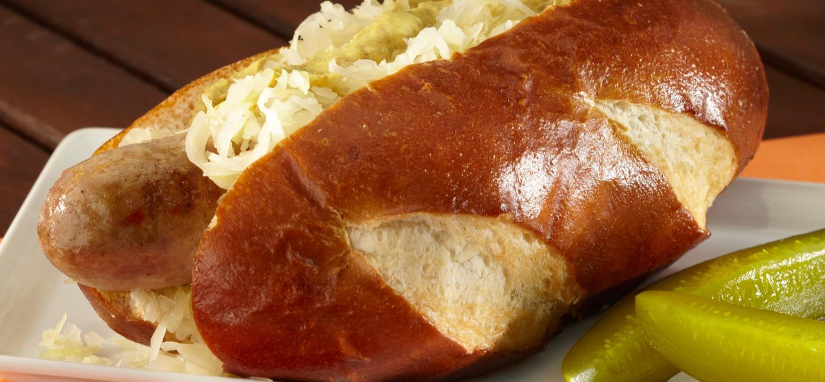 Gonnella Baking Sliced Torpedo Pretzel Roll, 3 Ounce -- 42 per case.