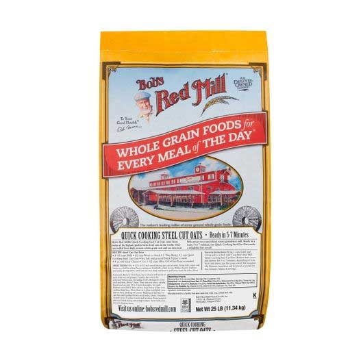 Bobs Red Mill Quick Cooking Steel Cut Oats, 25 Pound