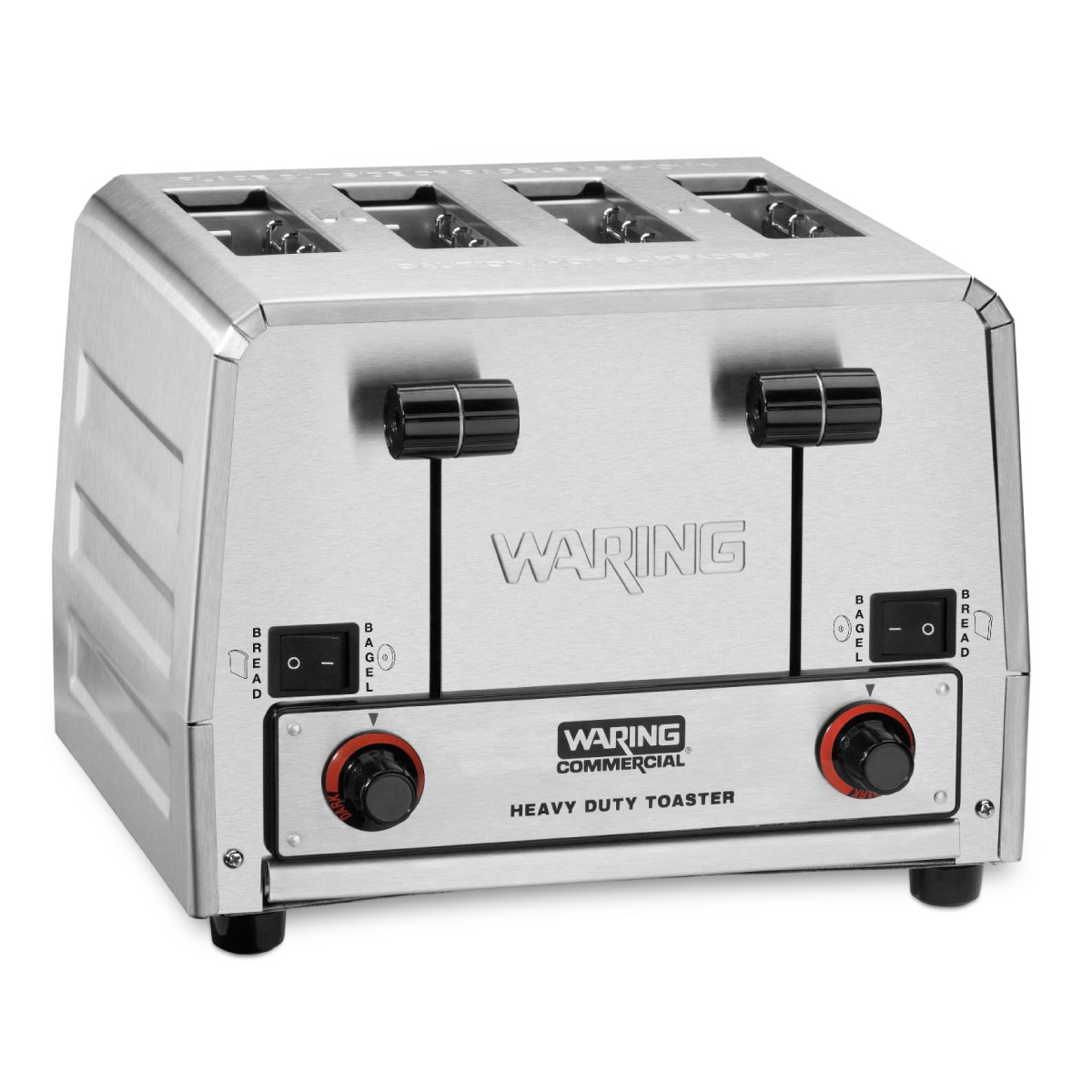 Waring Commercial Heavy Duty Switchable Bread and Bagel Toaster, 9 x 11.5 x 10.5 inch.