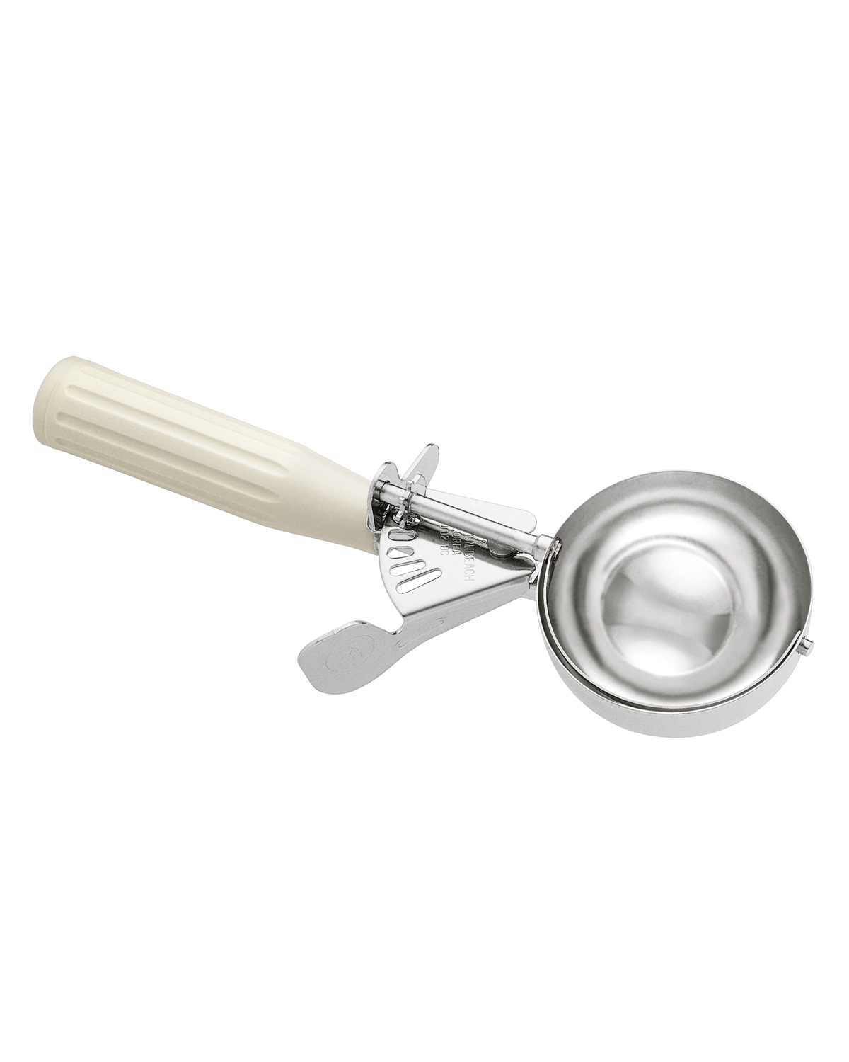 4 Ounce Ivory Stainless Steel Disher.