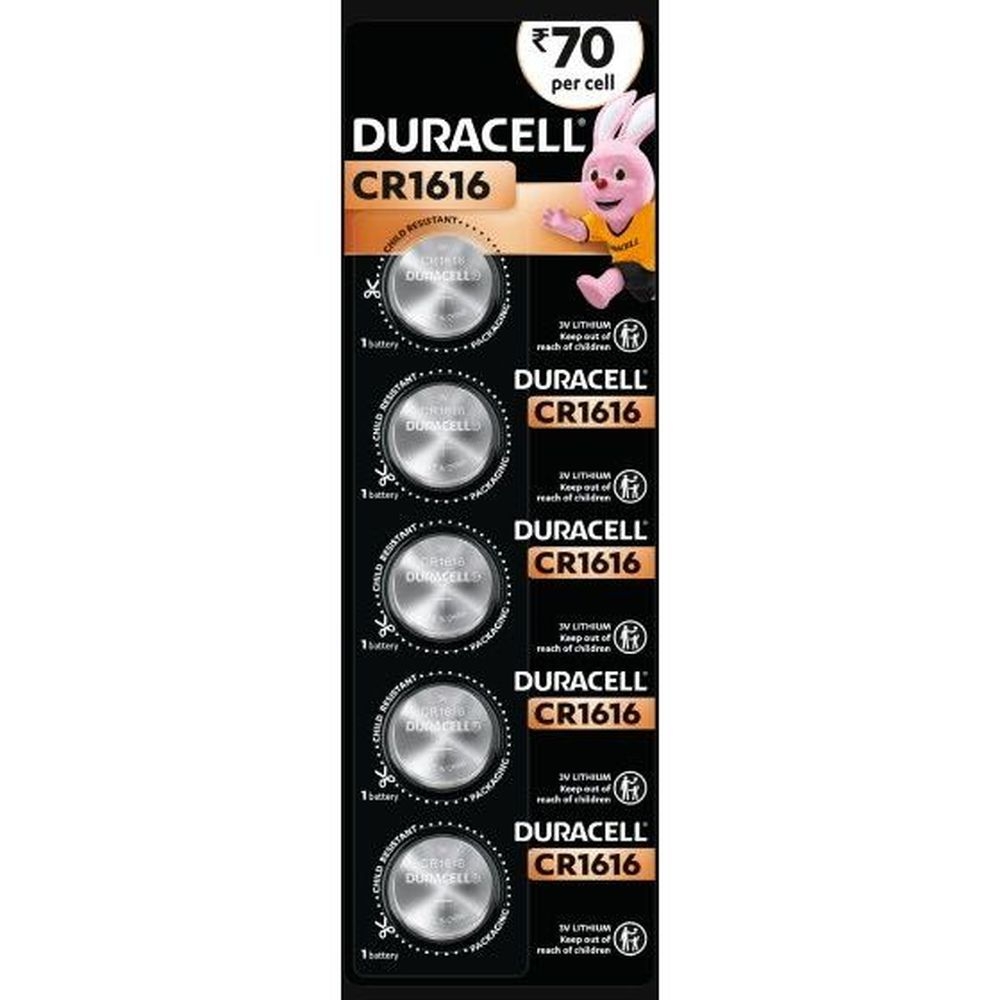 Duracell 3 Volt Lithium 1616 Coin Battery, 36 count