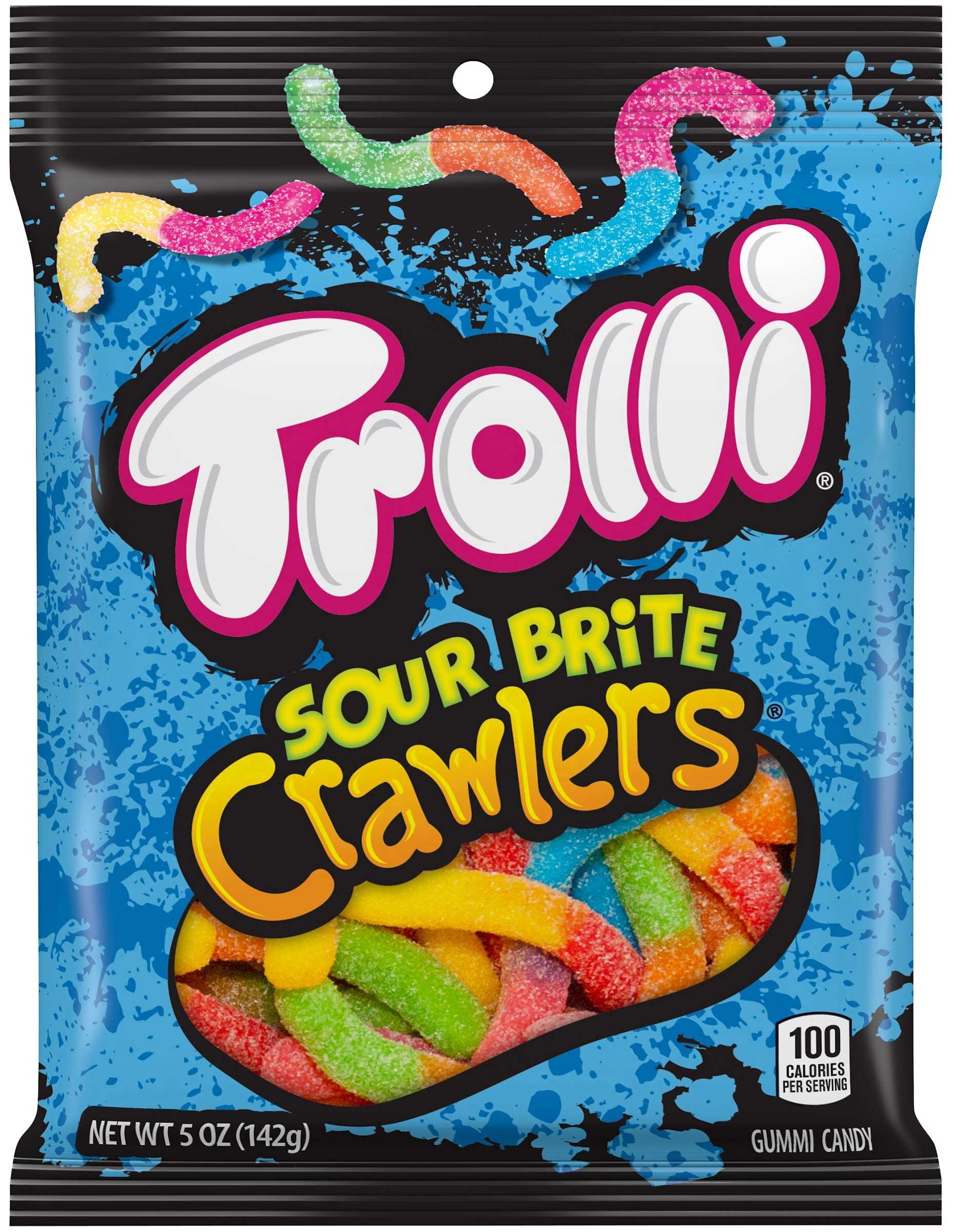 Trolli Sour Brite Crawlers Gummi Candy, 5 Ounce -- 12 per case