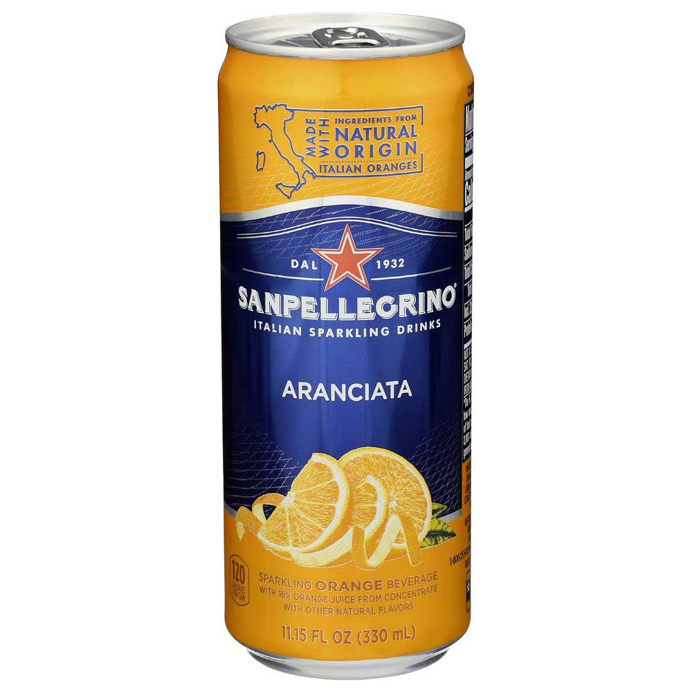 Sanpellegrino Aranciata Sparkling Beverage, 11.15 Fluid Ounce -- 24 per case