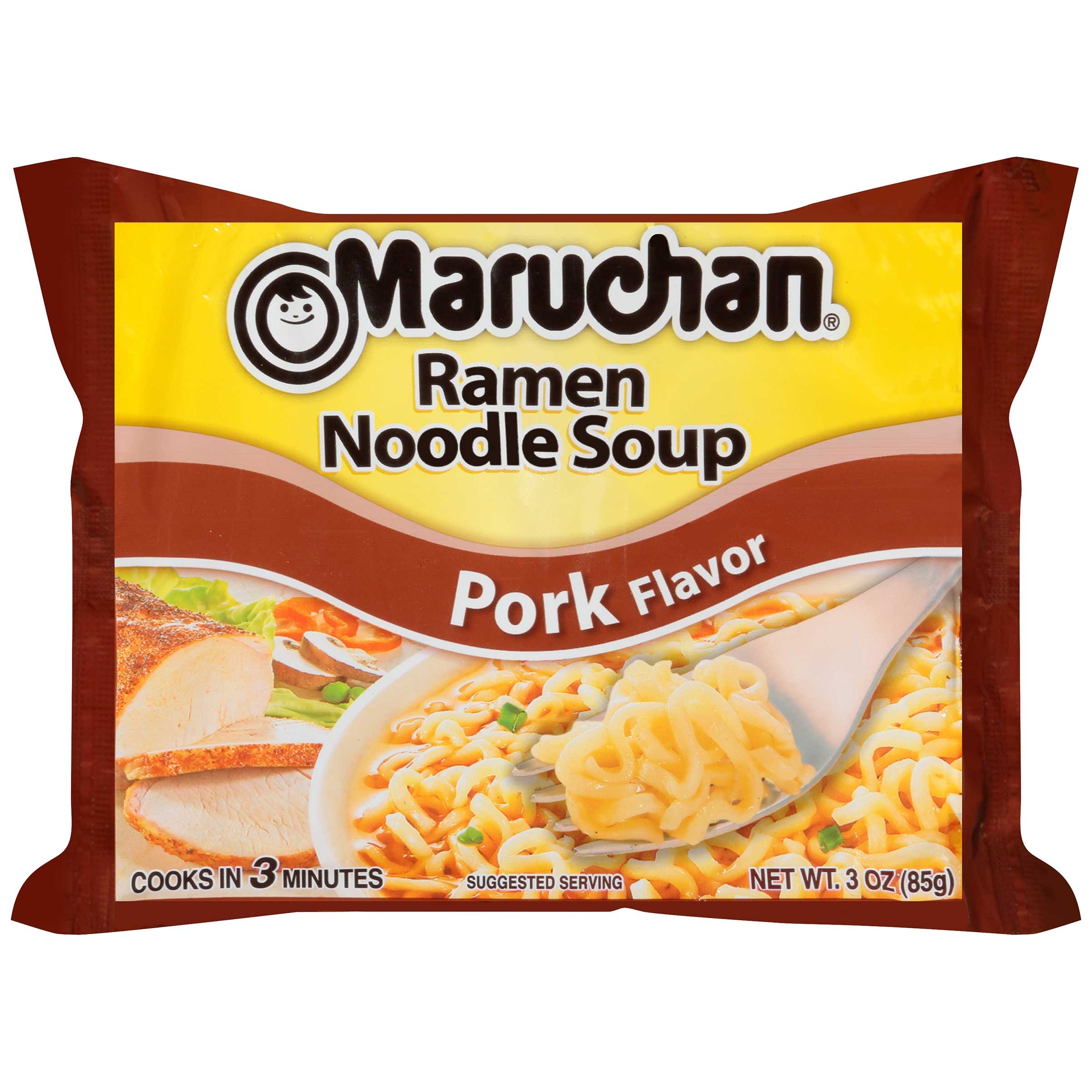 Maruchan Ramen Noodle Soup Pork Flavor -  3 oz. package, 24 per case