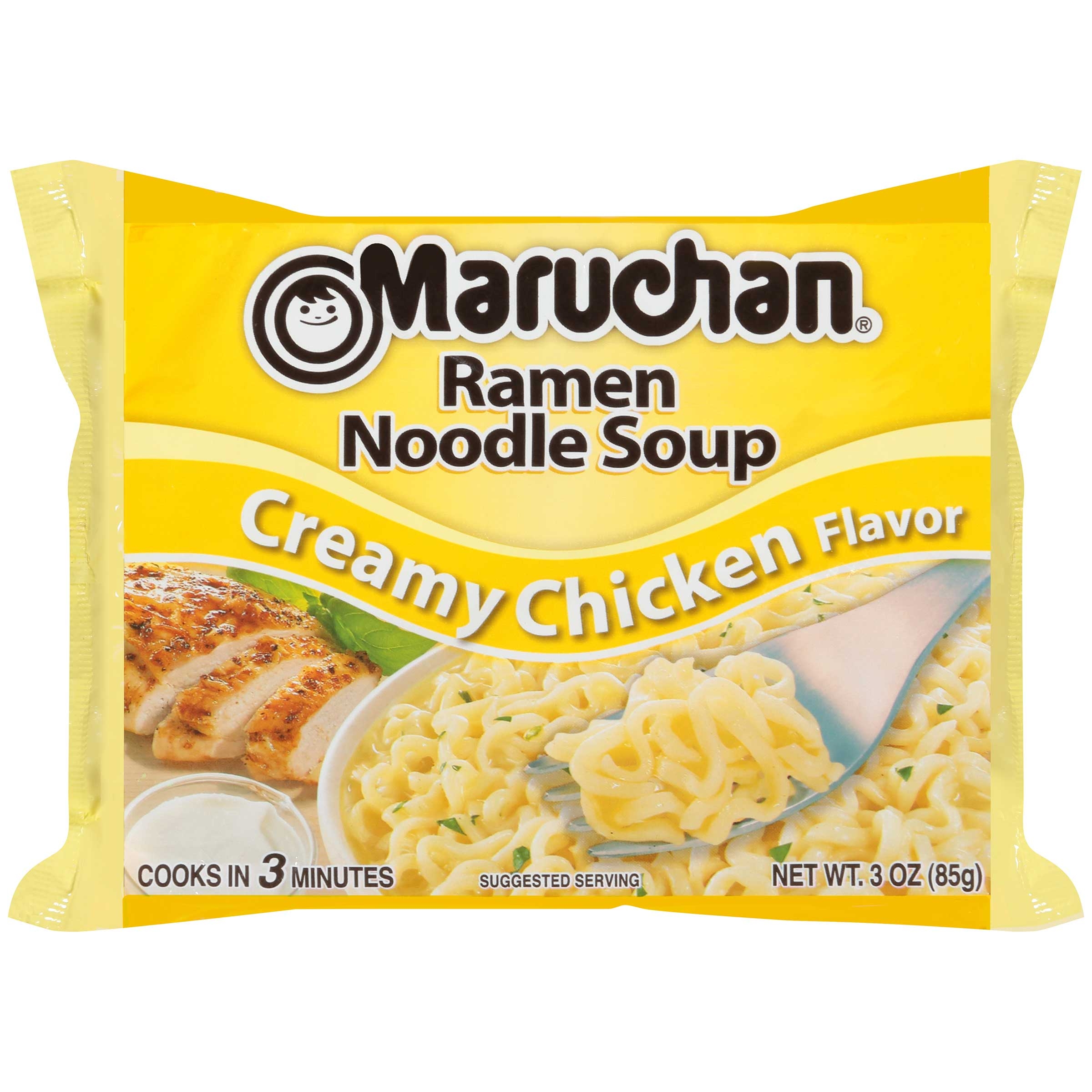 Maruchan Ramen Noodle Creamy Chicken Flavor Soup, 3 Ounce -- 24 per case.