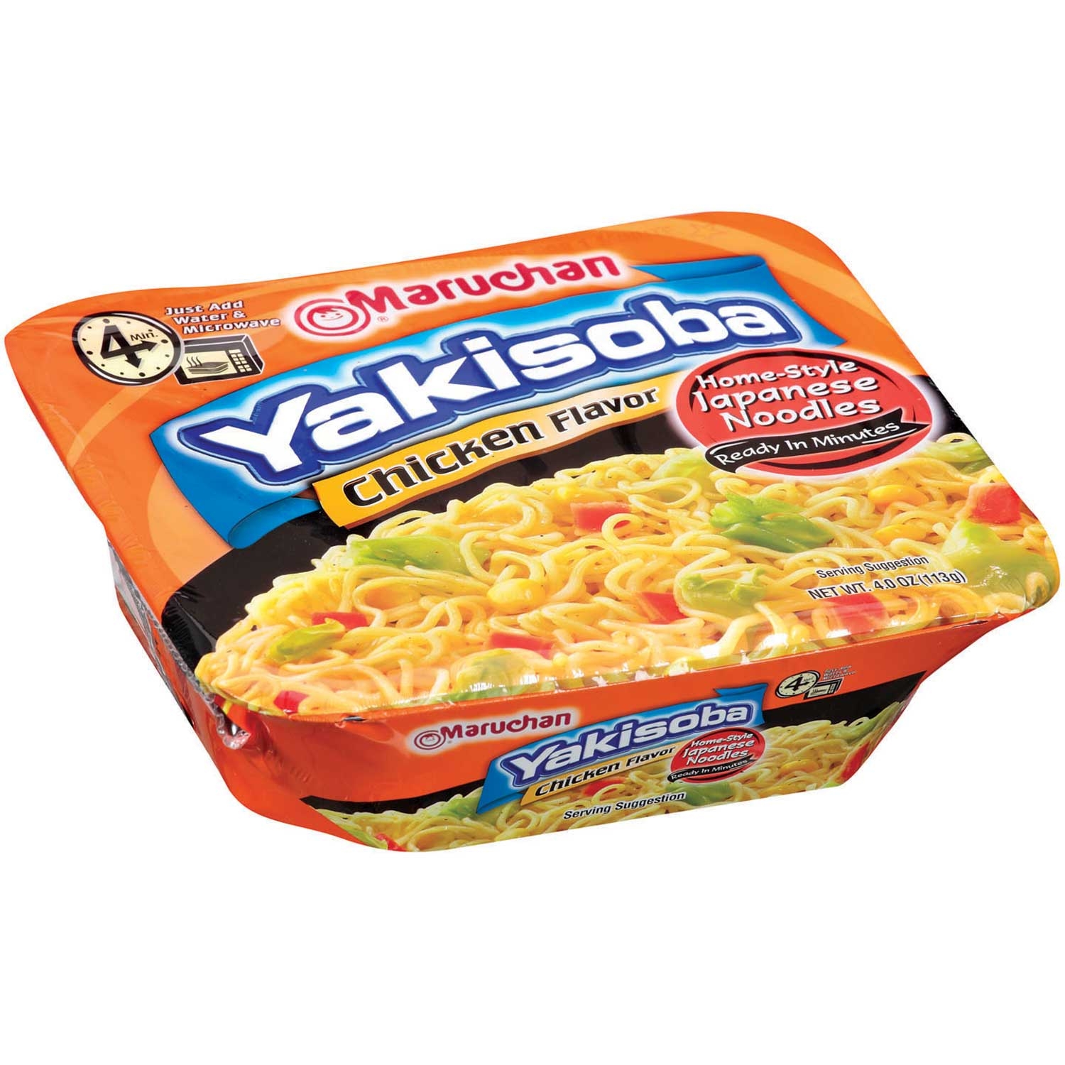 Maruchan Chicken Flavor Yakisoba - 4 oz. bowl, 8 per case