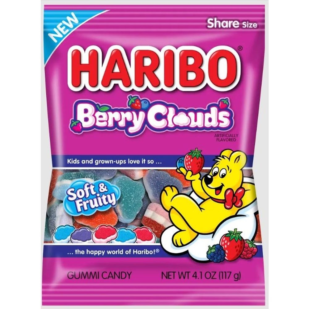 Haribo Berry Clouds Gummi Candy, 4.1 Ounce -- 12 per case
