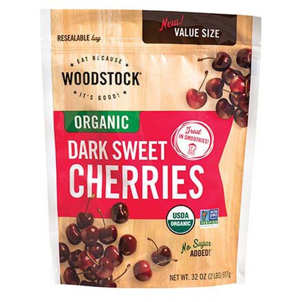 Woodstock Organic Dark Sweet Cherries, 32 Ounce -- 6 per case
