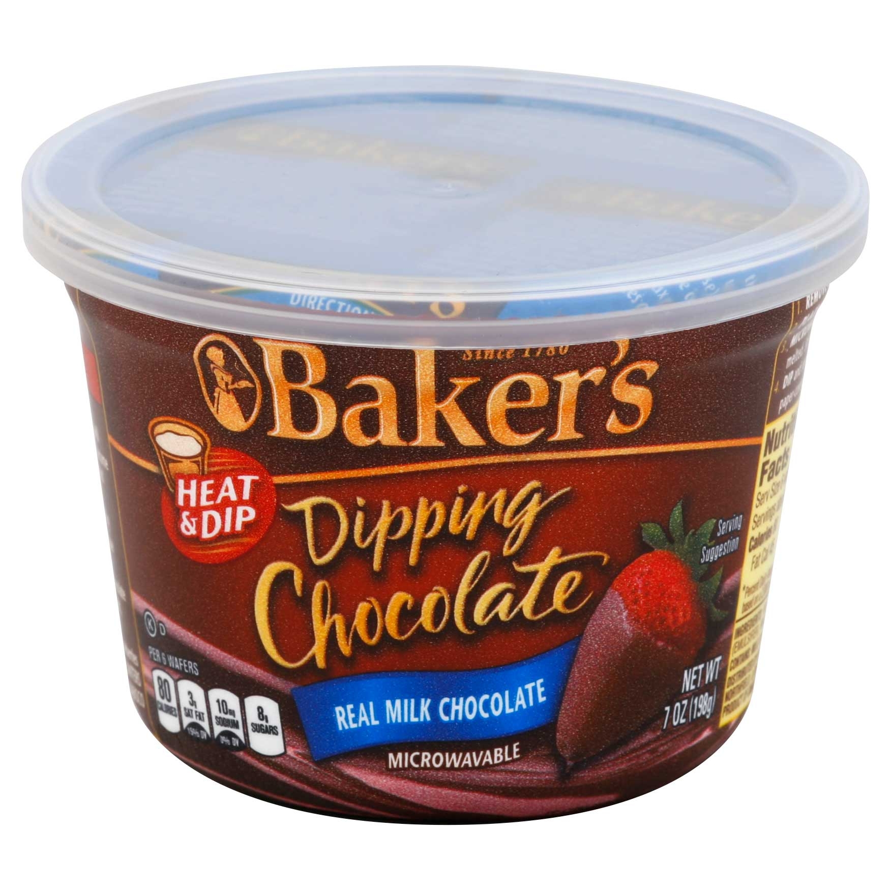 Bakers Real Milk Dipping Chocolate, 7 Ounce -- 8 per case.