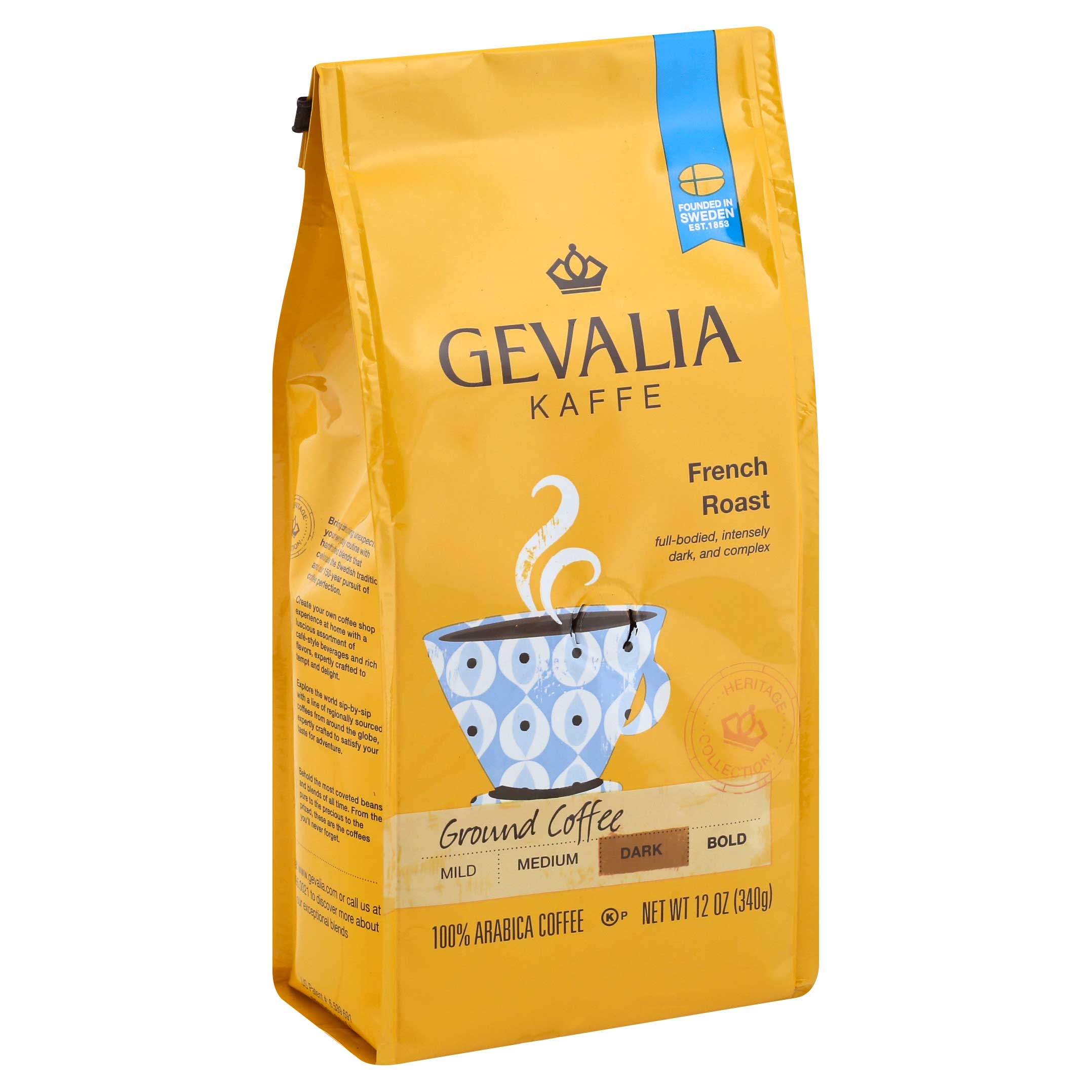 Gevalia French Roast Roast and Ground Coffee, 12 Ounce -- 6 per case.
