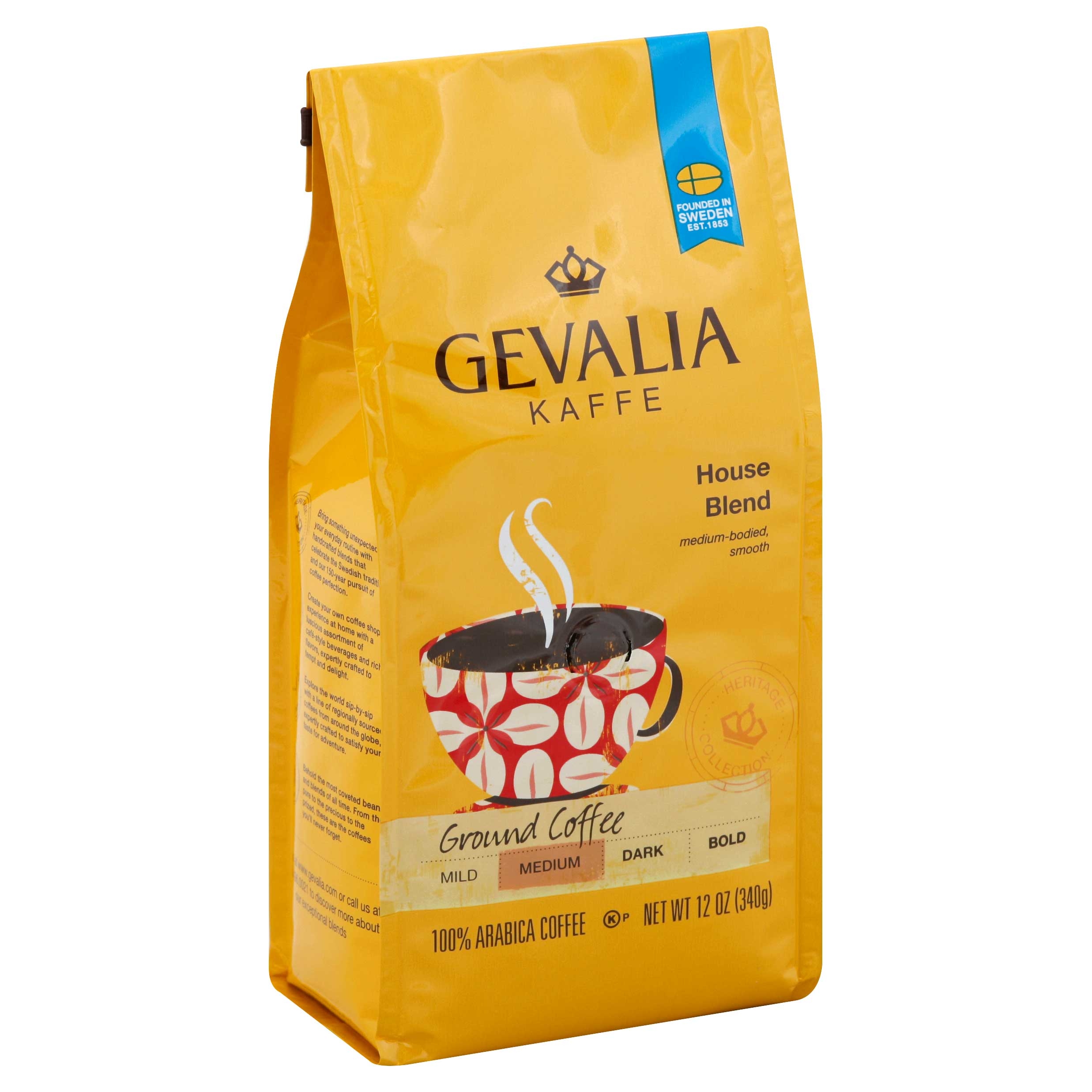 Gevalia Ground House Blend Coffee, 12 Ounce -- 6 per case.