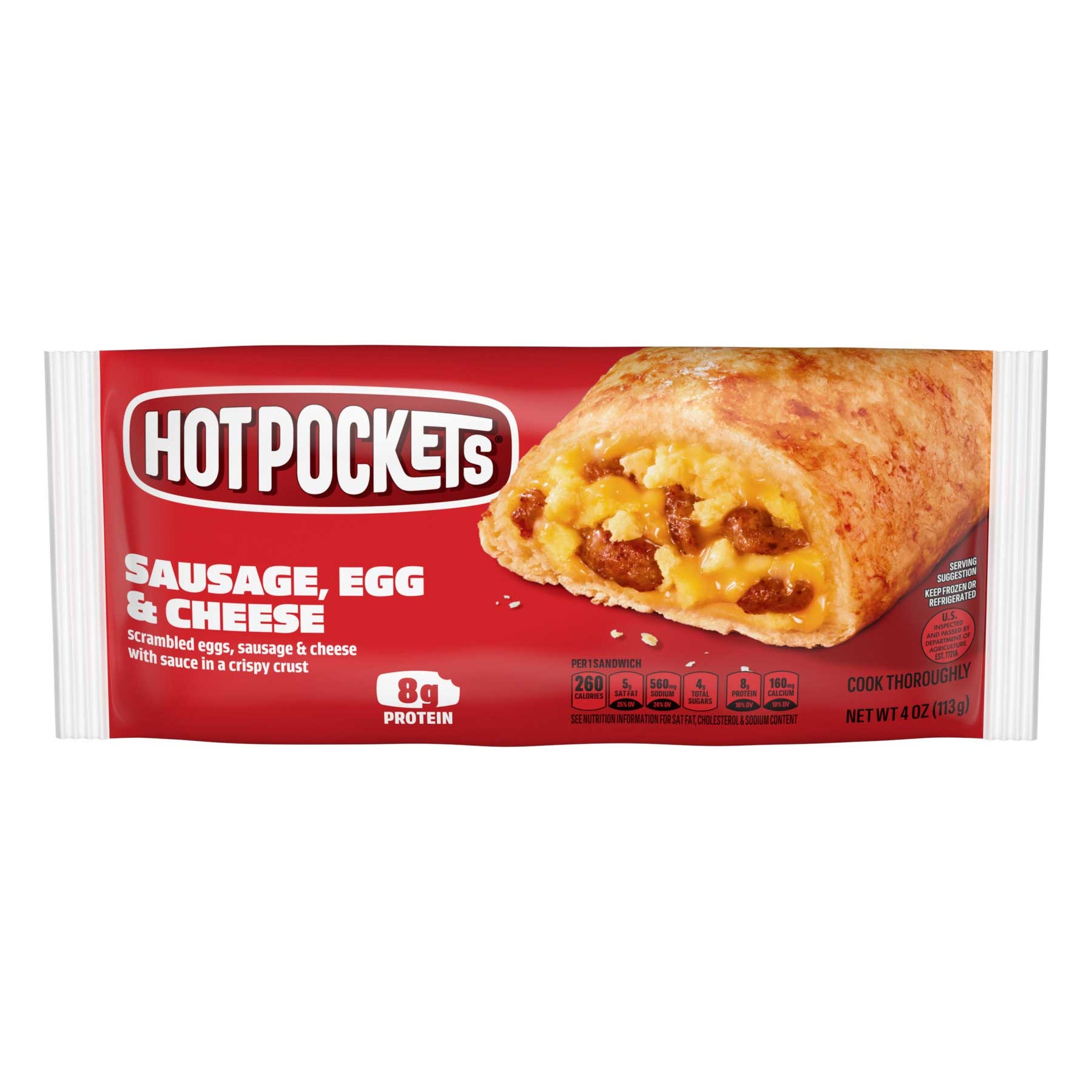 Hot Pockets Sausage Egg and Cheese, 4 Ounce -- 30 per case