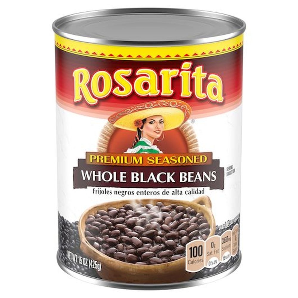 Rosarita Whole Black Beans, 15 Ounce -- 12 per case