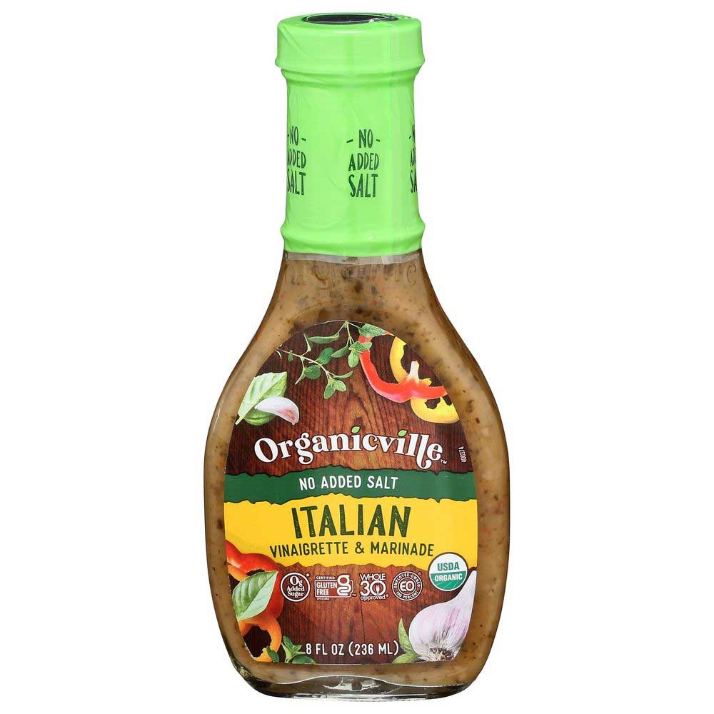 Organicville Organic No Added Salt Italian Vinaigrette and Marinade, 8 Fluid Ounce -- 6 per case