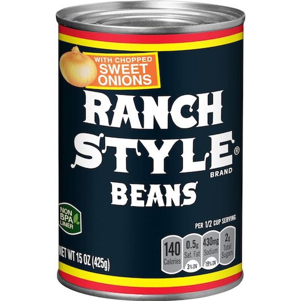 Ranch Style Black Label Beans with Chopped Sweet Onions, 15 Ounce -- 12 per case