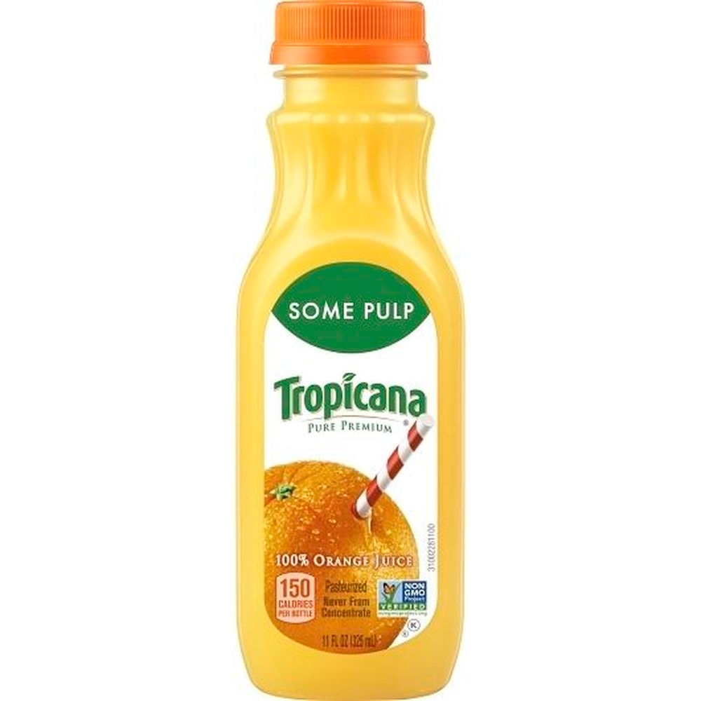 Tropicana Pure Premium Some Pulp Orange Juice, 11 Fluid Ounce - 12 per case