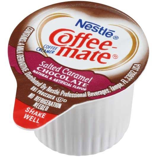 Nestle Coffee Mate Salted Caramel Chocolate Liquid Coffee Creamer, 0.374 Fluid Ounce -- 200 per case