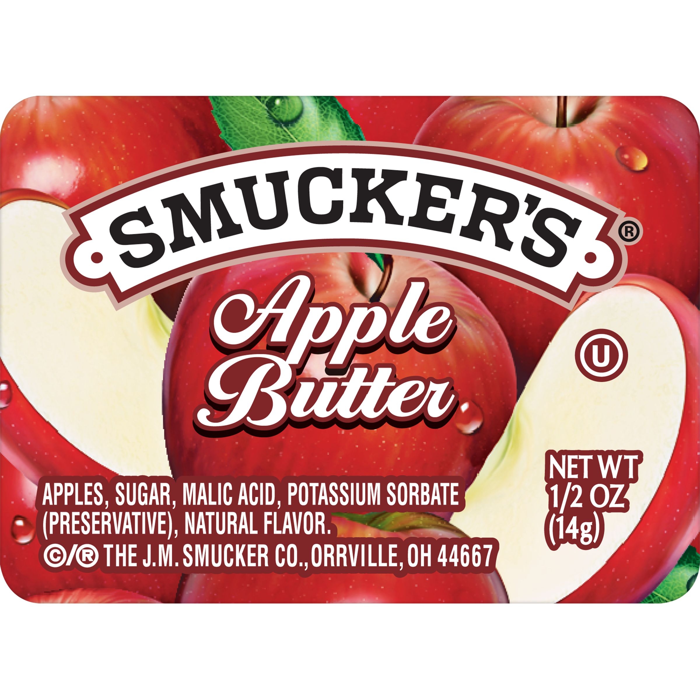 Smuckers Apple Butter, 1/2 Ounce -- 200 per case.