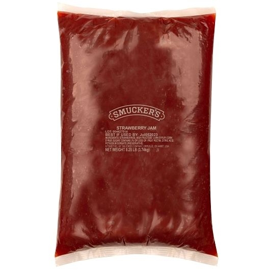 Smuckers Strawberry Jam Bulk Pouch, 8.25 Pound -- 4 per case