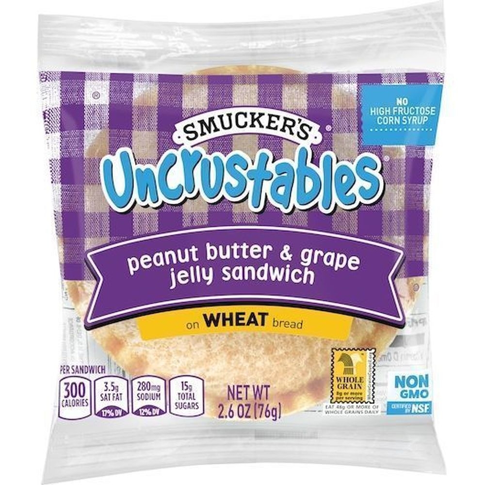 Uncrustables Peanut Butter and Grape Jelly Sandwich, 2.6 Ounce -- 48 per case