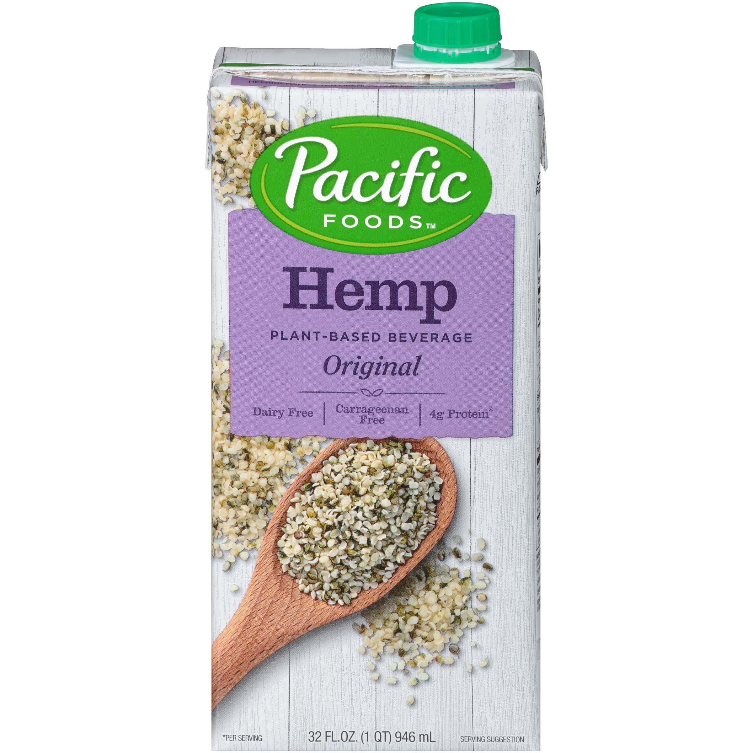 Pacific Foods Original Hemp Milk Non Dairy Beverage, 32 Fluid Ounce -- 12 per case