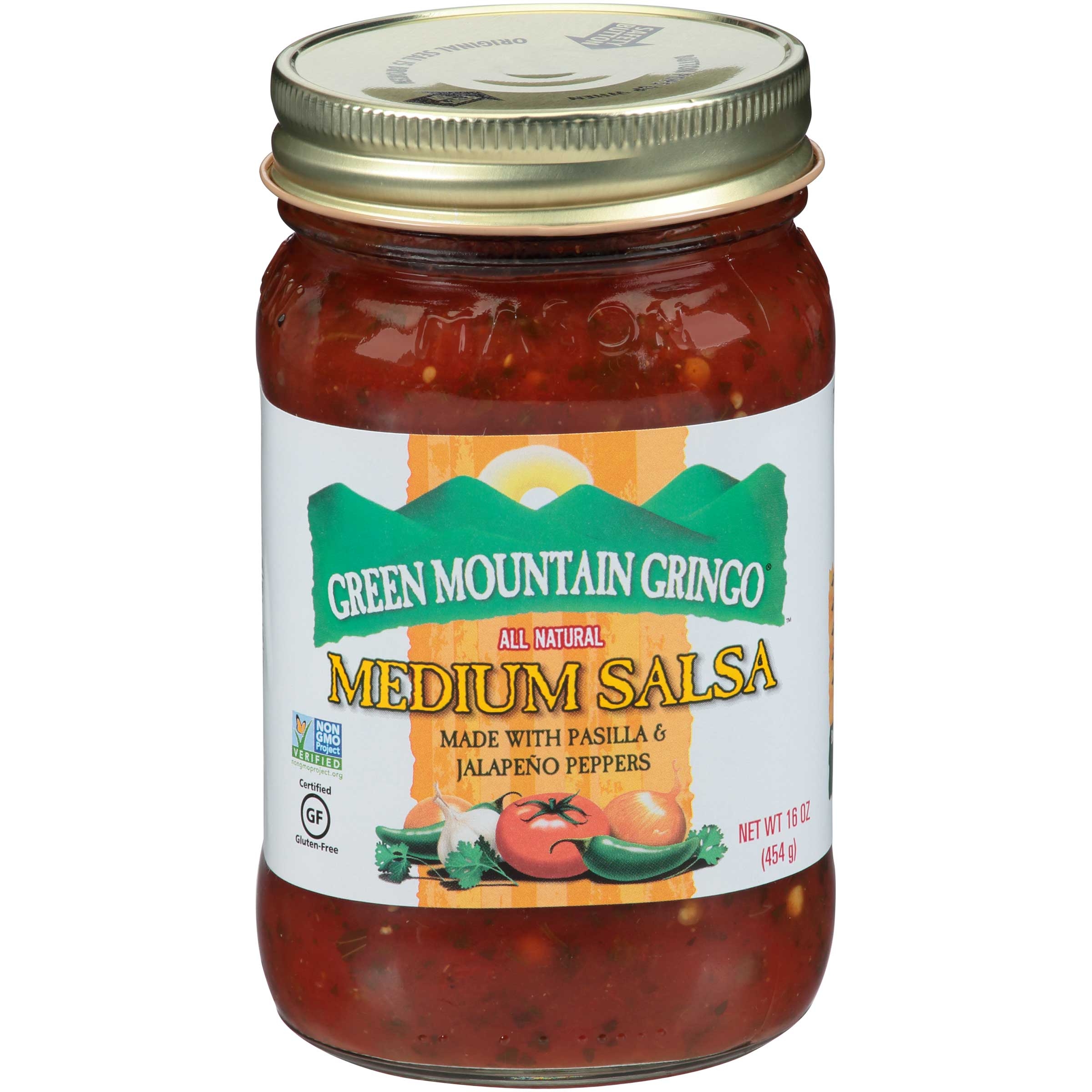 Green Mountain Gringo Salsa Medium, 16 Ounce -- 12 per case
