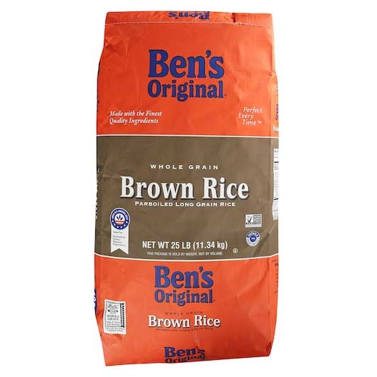 Bens Original Whole Grain Brown Rice, 25 Pound