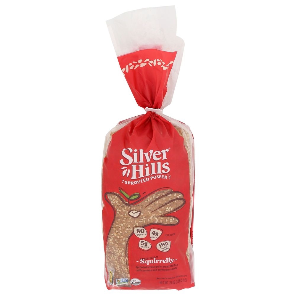 Silver Hills Squirrelly Sprouted Power Wheat Bread, 21 Ounce -- 8 per case