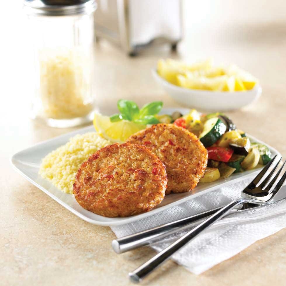 King and Prince Oven Ready Unbreaded 2.25 Ounce Crab Cake, 2.5 Pound Pack -- 4 per case