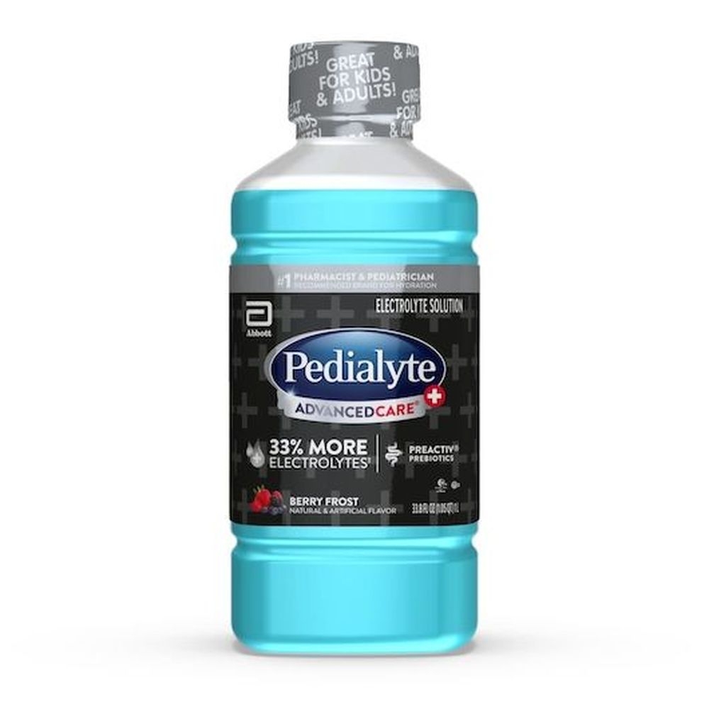 Pedialyte AdvancedCare Berry Frost Electrolyte Solution, 33.8 Fluid Ounce -- 4 per case