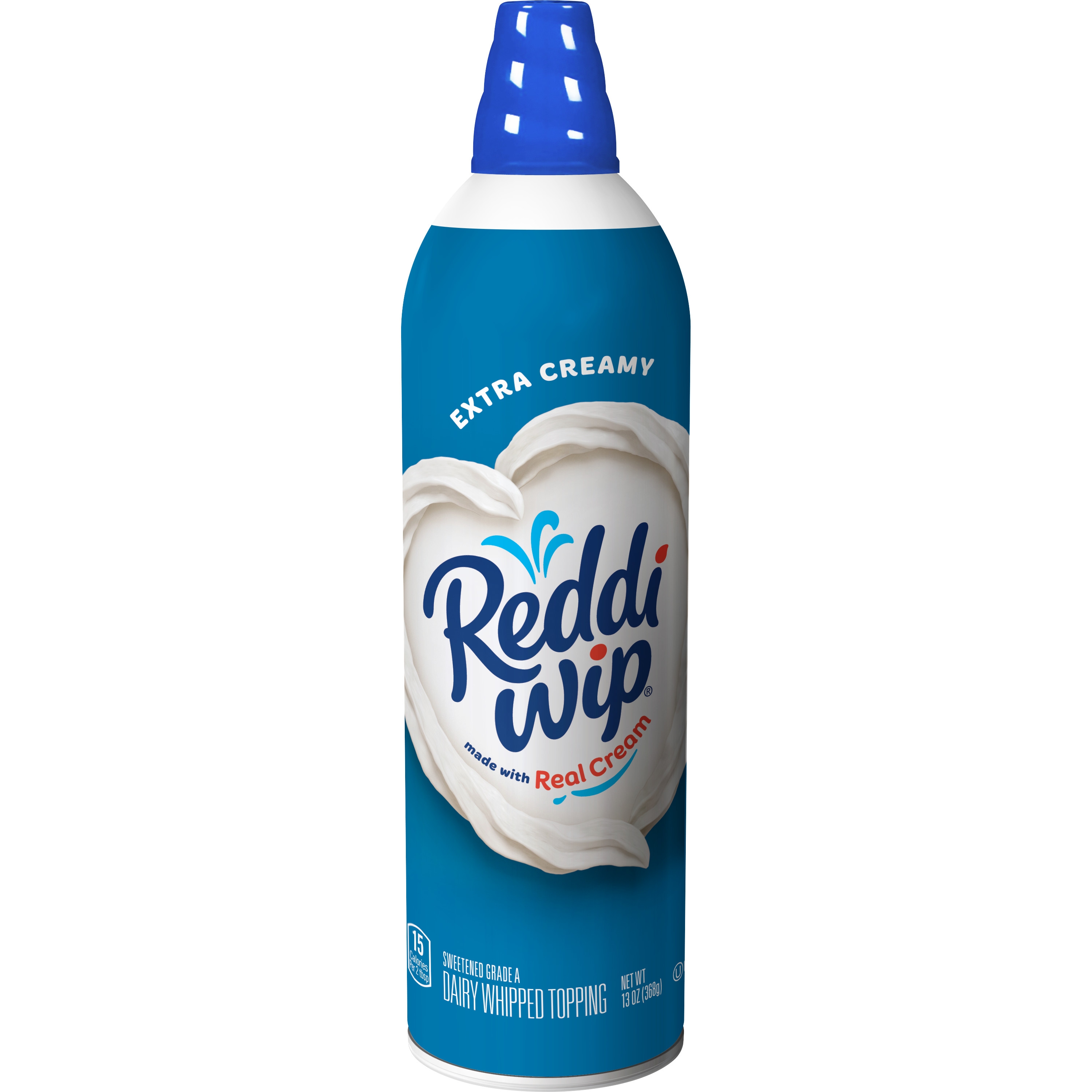 Reddi Wip Extra Creamy Dairy Whipped Topping, 13 Ounce -- 12 per case.