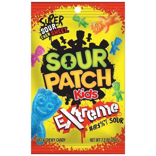 Sour Patch Kids Extreme Sour Soft Candy, 7.2 Ounce -- 12 per case