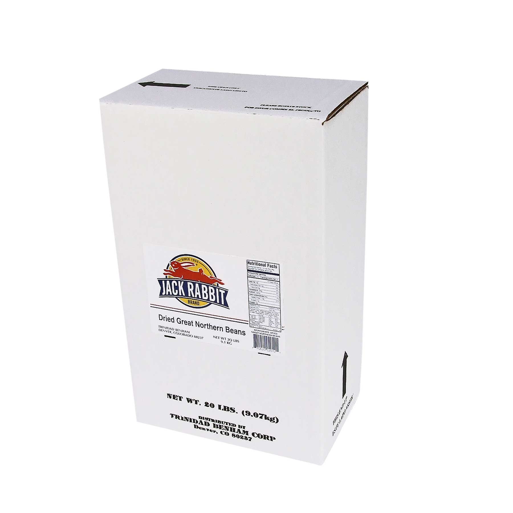 Jack Rabbit Great Northern Beans - 20 lb. package, 1 package per case