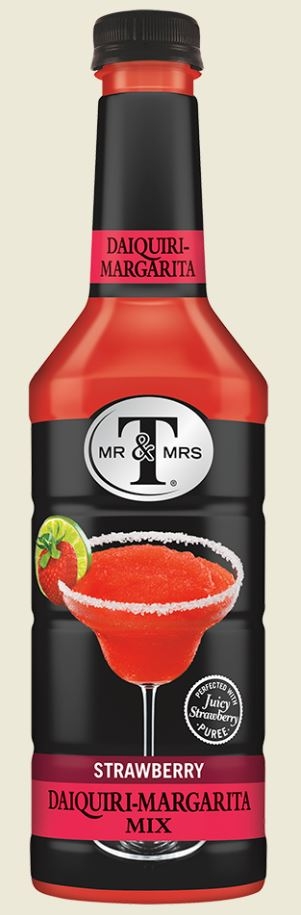 Mr and Mrs T Strawberry Daiquiri Margarita Mix, 1 Liter -- 6 per case.