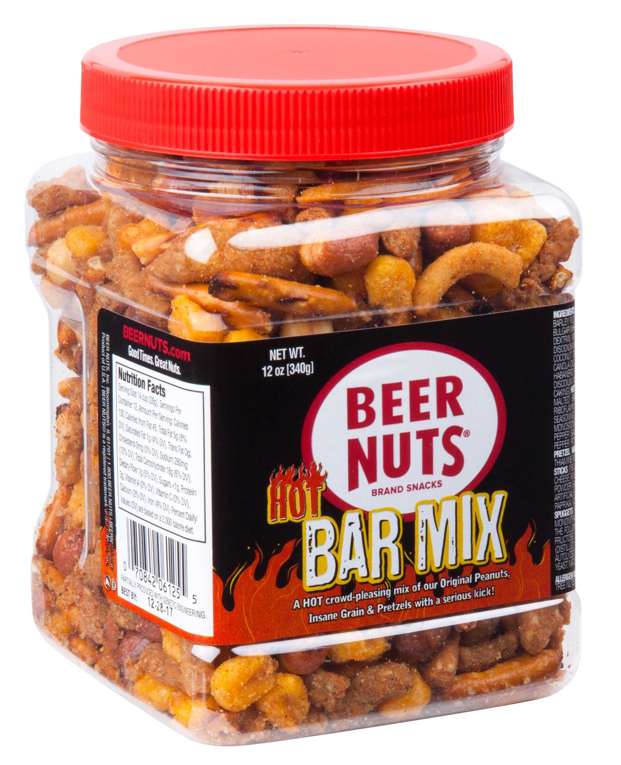 Beer Nuts Hot Bar Mix, 12 Ounce Pet Jar -- 6 per case.