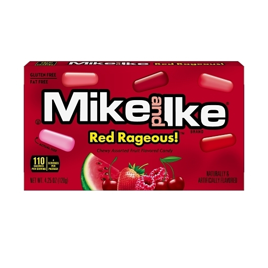 Mike and Ike Red Rageous Chewy Assorted Fruit Flavored Candy, 4.25 Ounce -- 12 per case