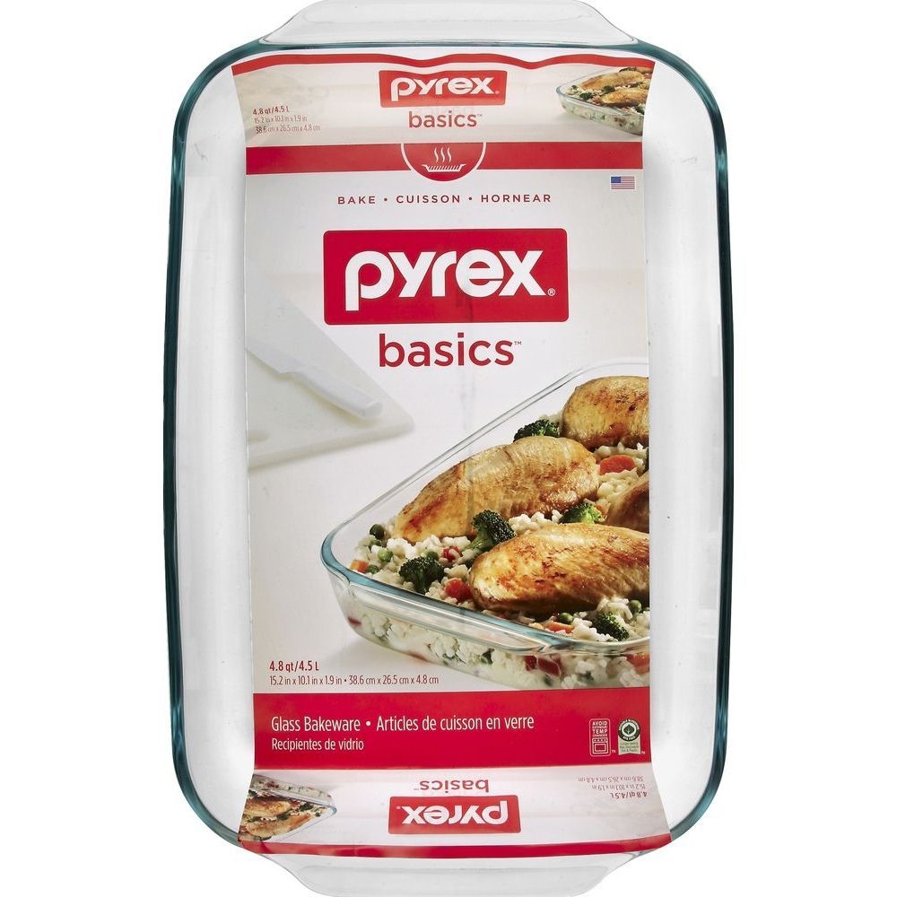 Pyrex Oblong Glass Baking Dish, 4 Quart Capacity -- 4 per case