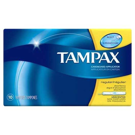 Tampax Regular Tampon - 10 count per pack -- 48 packs per case