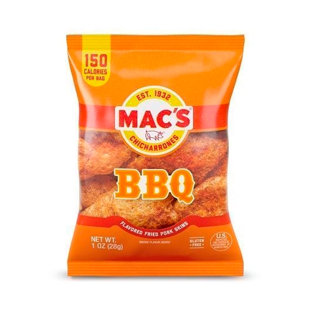 Macs Bbq Fried Pork Skins, 1 Ounce -- 48 per case