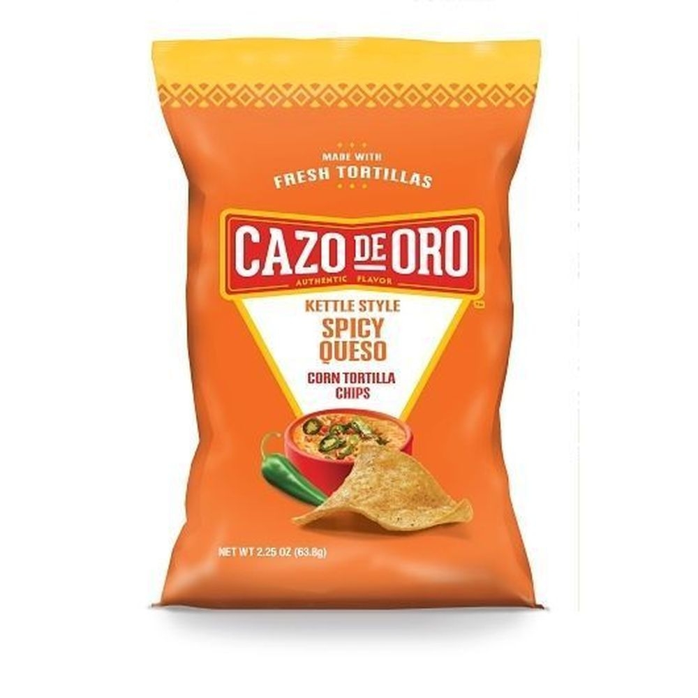Cazo De Oro Spicy Queso Tortilla Chips, 2.25 Ounce -- 12 per case