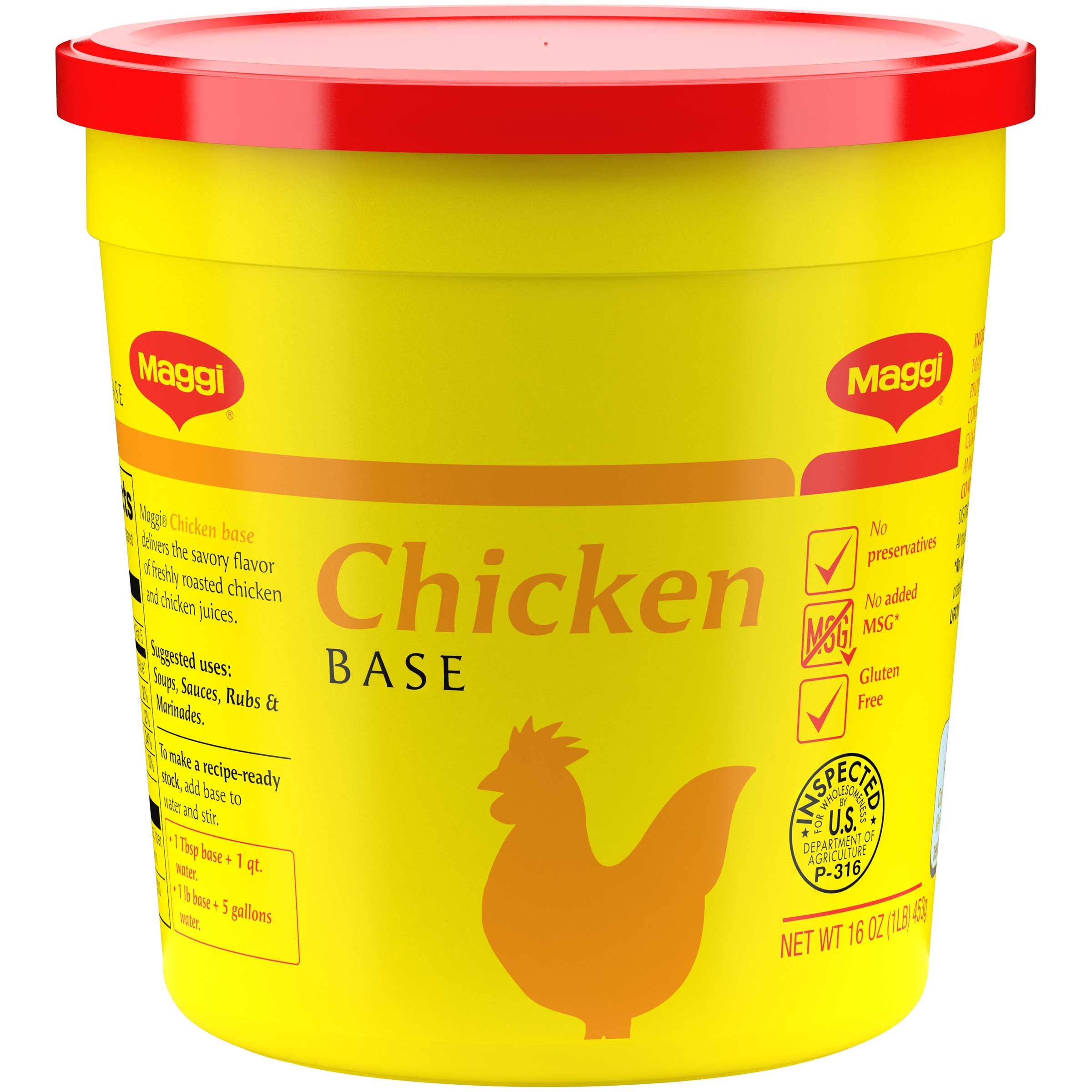 Maggi Chicken Ingredient Base, 1 Pound -- 6 per case.