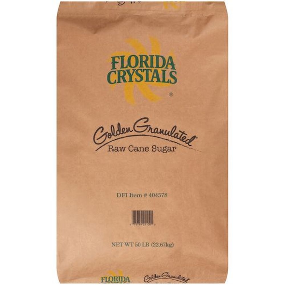 Florida Crystals Golden Granulated Raw Cane Sugar, 50 Pound