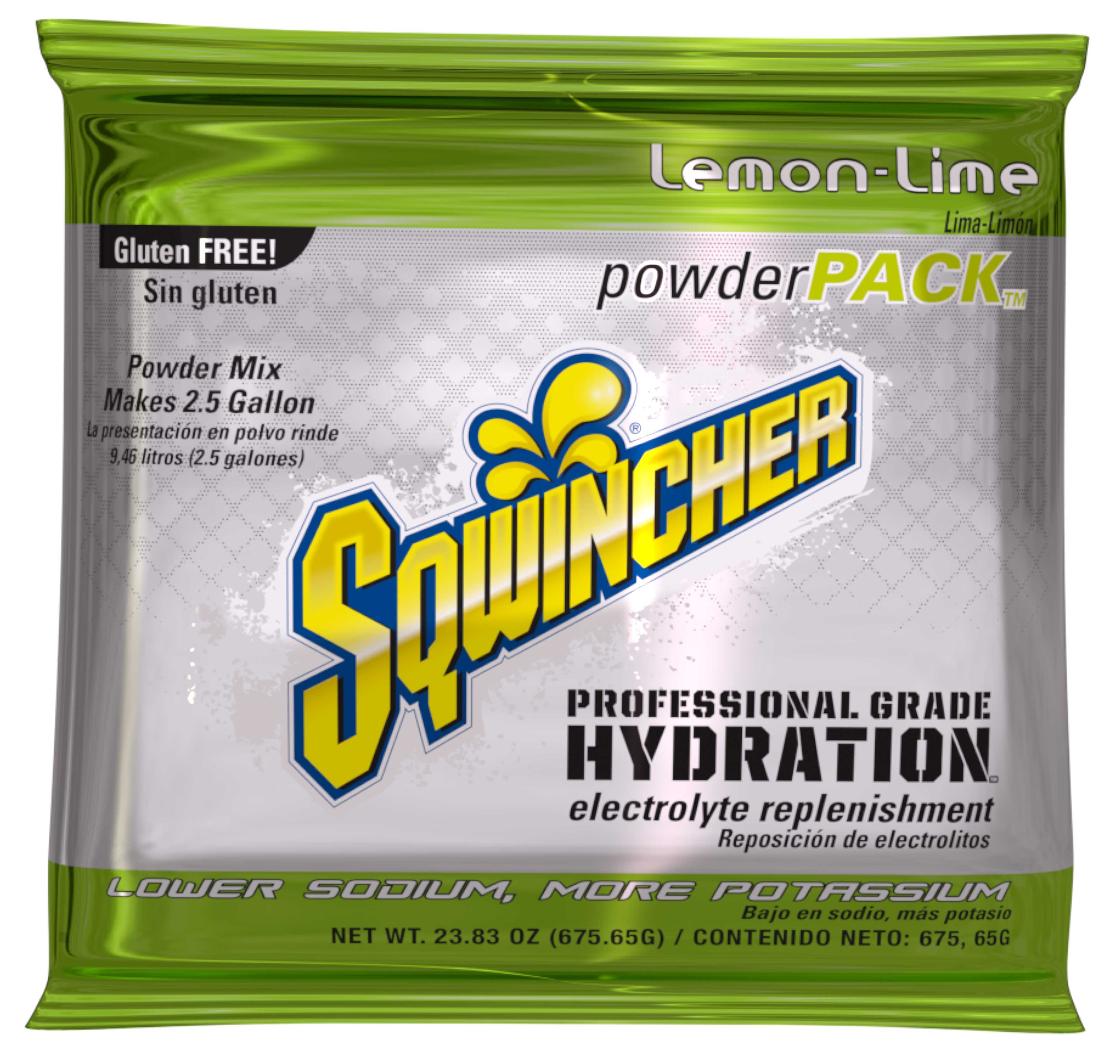Sqwincher Lemon Lime Instant Powder Mix, 2.5 Gallon -- 32 per case.