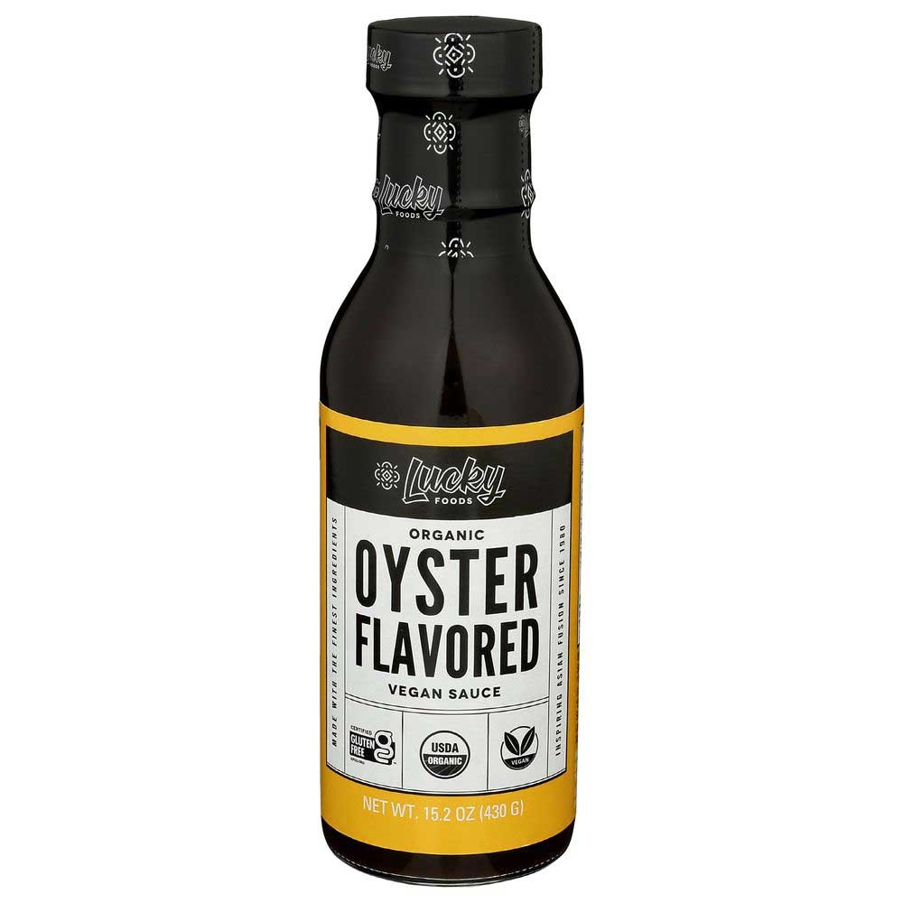 Lucky Foods Organic Oyster Flavored Vegan Sauce, 15.2 Fluid Ounce -- 6 per case