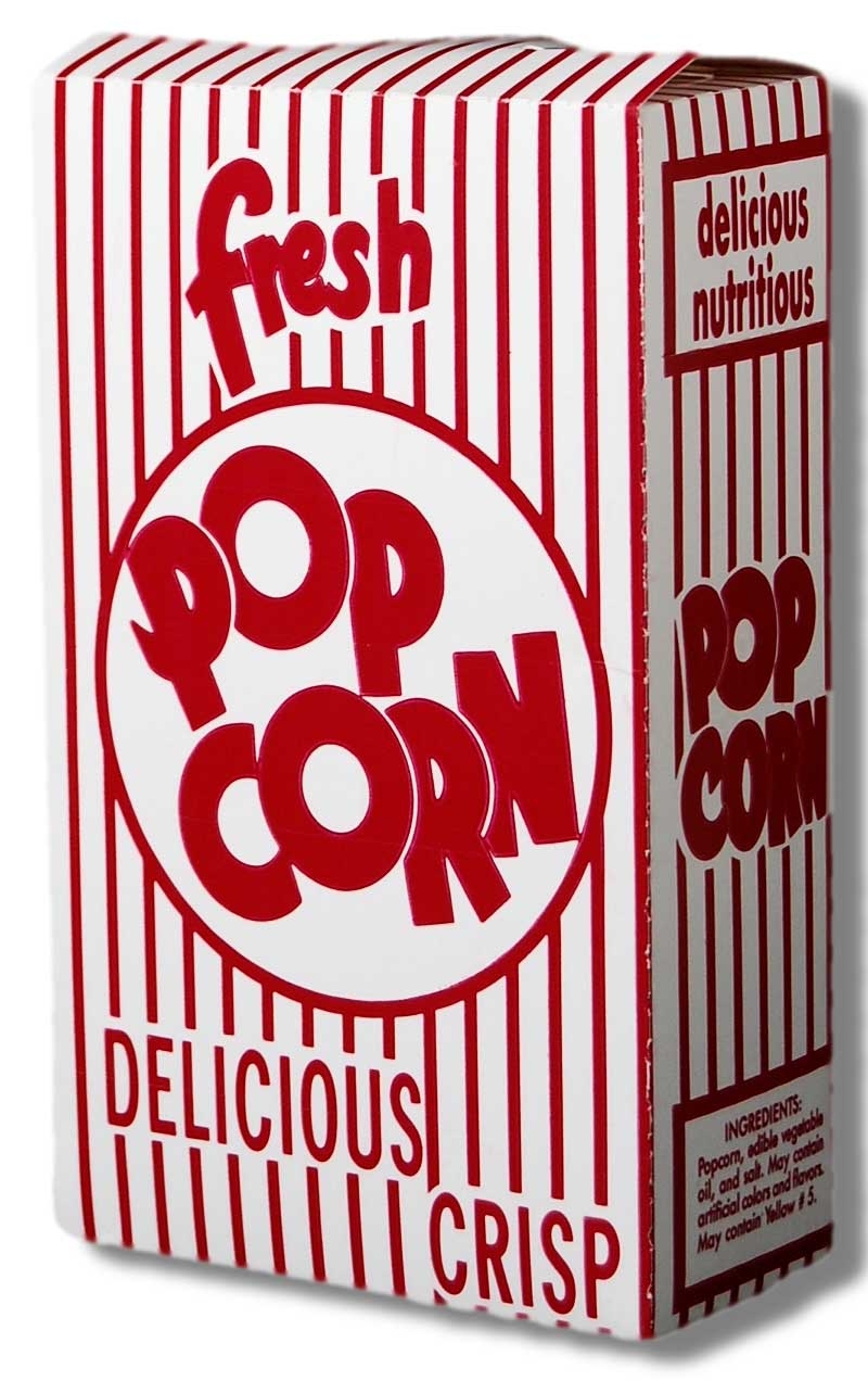 Great Western Popcorn Box, .74 Ounce -- 500 per case.