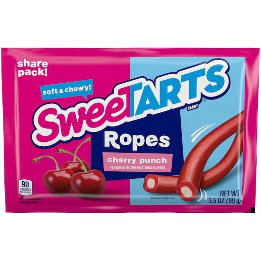Sweetarts Cherry Punch Soft and Chewy Ropes Candy, 3.5 Ounce -- 48 per case