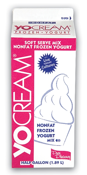 Yocream Yogurt Mix, Very Strawberry Nonfat Soft Serve, 64 Ounce -- 6 per case.
