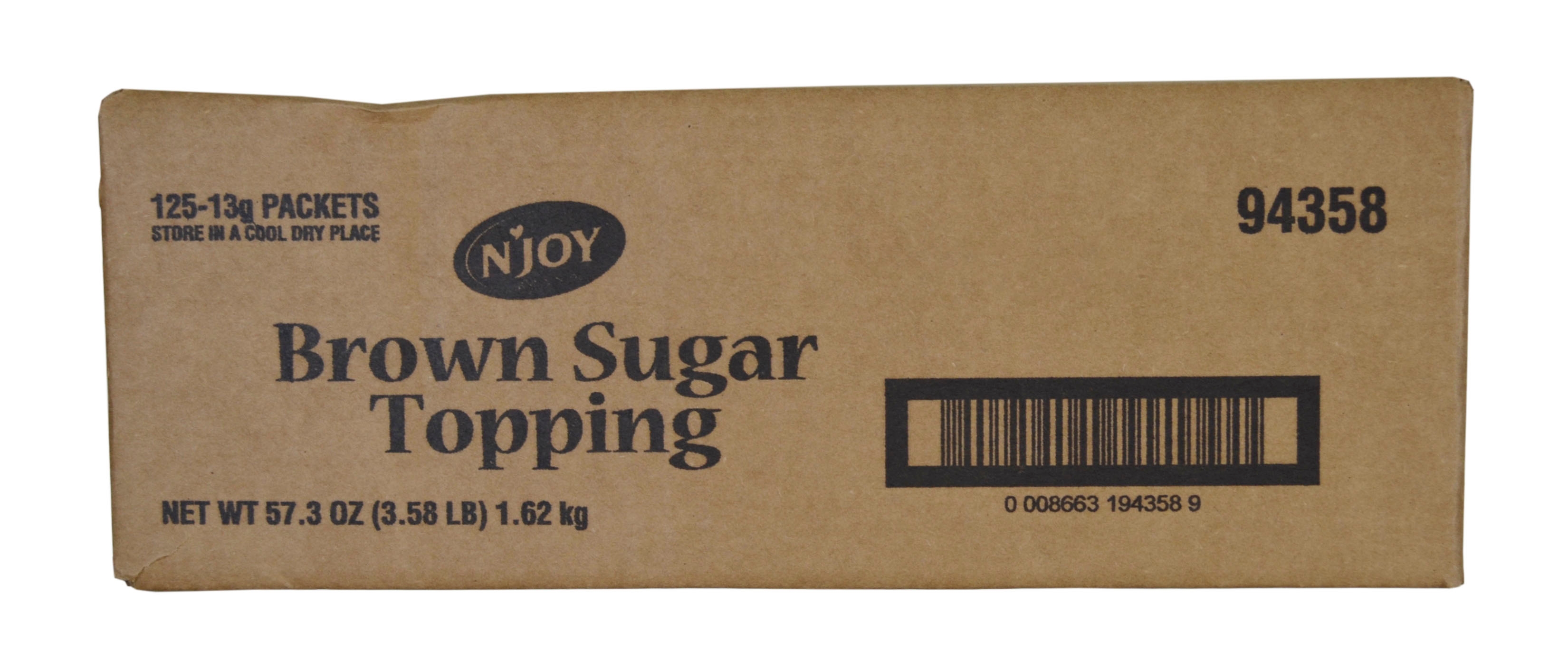 Njoy Brown Sugar Oatmeal Topping, 13 Gram -- 125 per case.