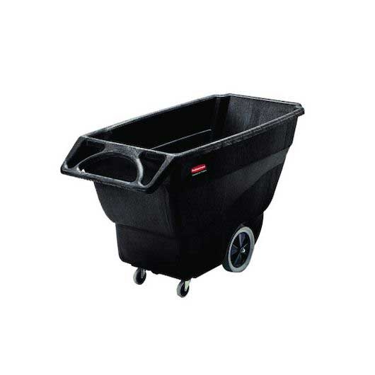 Rubbermaid Black Utility Tilt Truck, 0.75 Cubic Yard
