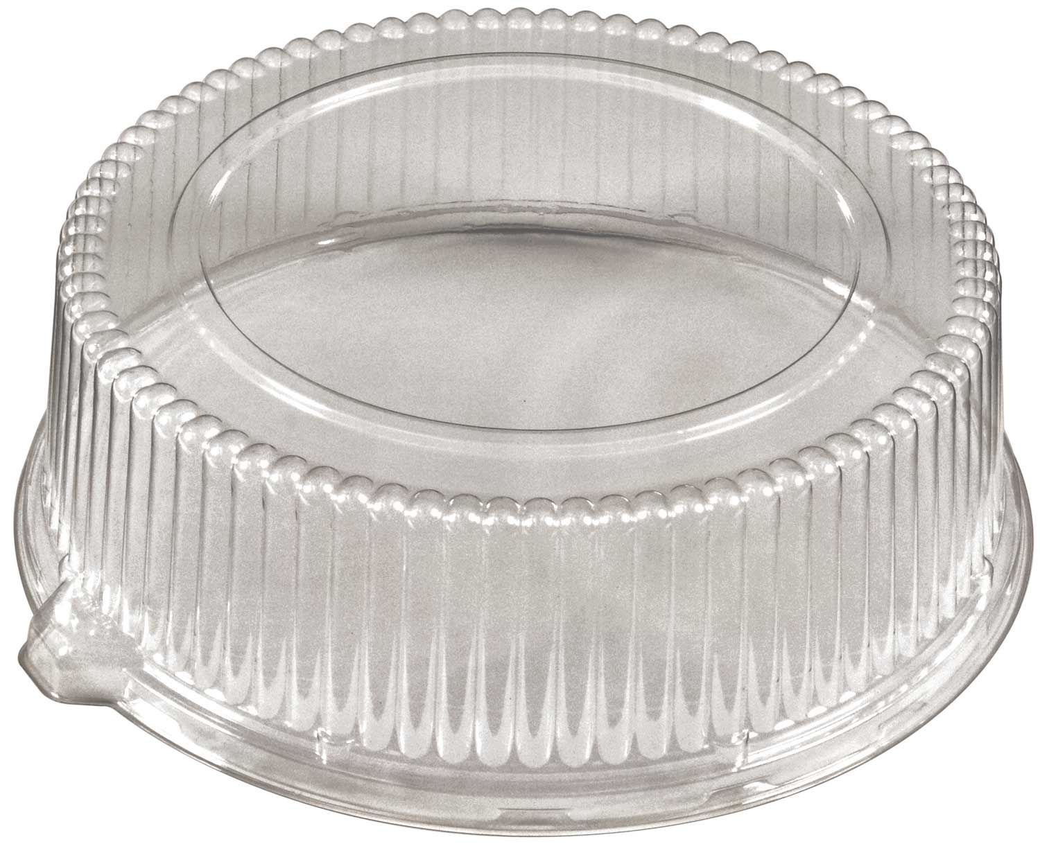 D and W Fine Pack PartiPak Fluted Dome Lid Tray, 12 inch -- 50 per case
